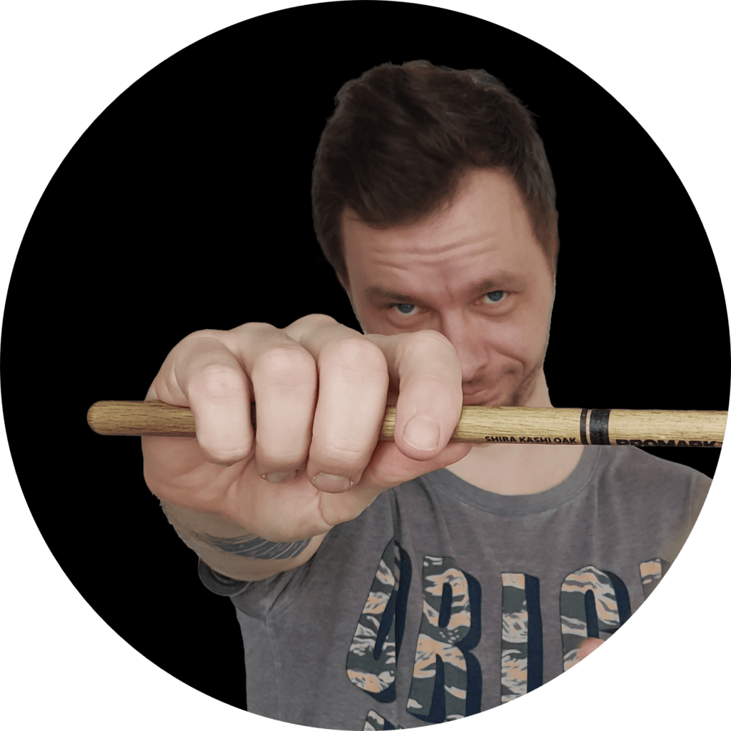 Profile picture of Indro with drumstick on black background